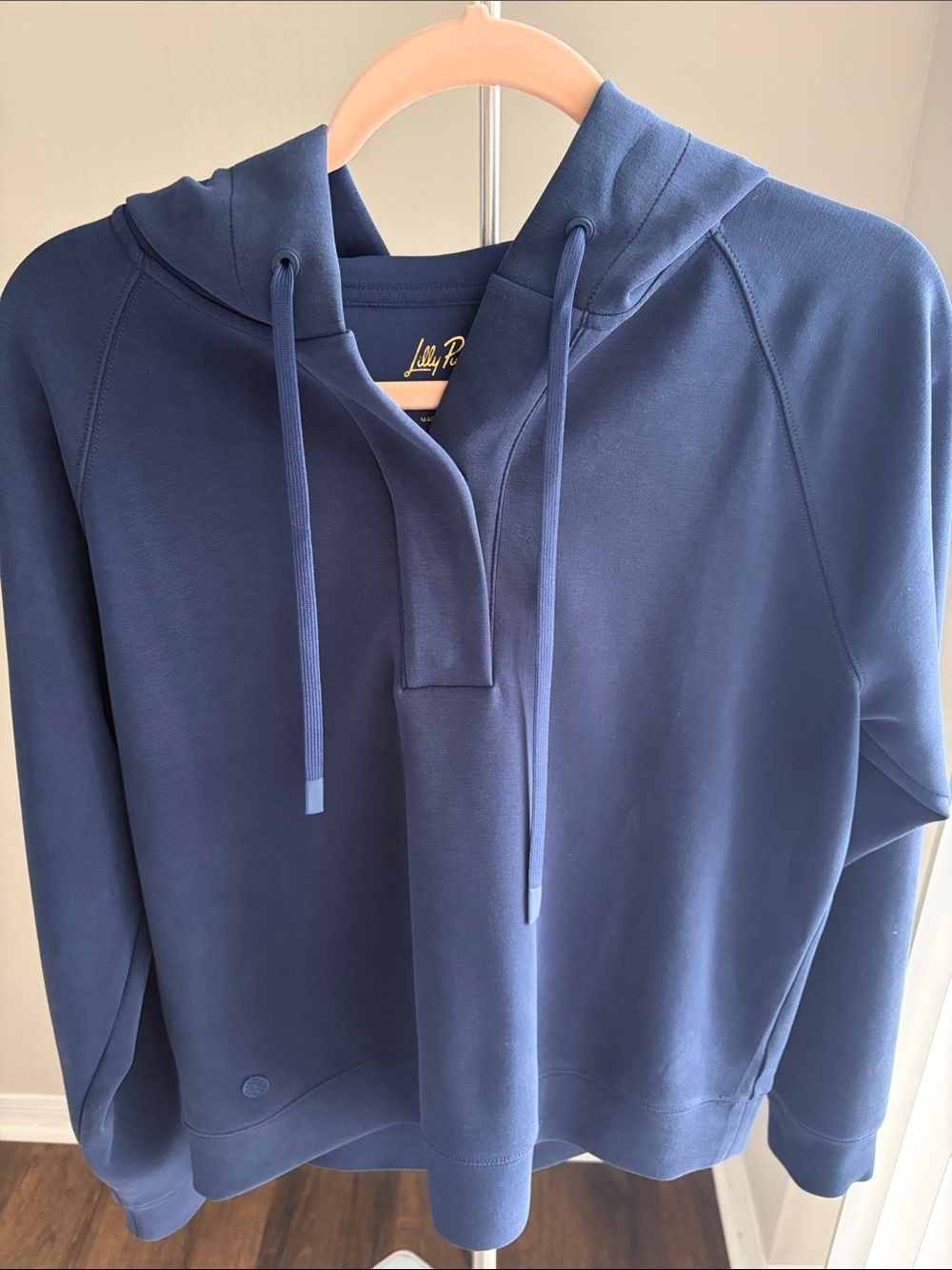 Lilly Pulitzer UPF50+ Kendy Pullover in low tide navy- Medium